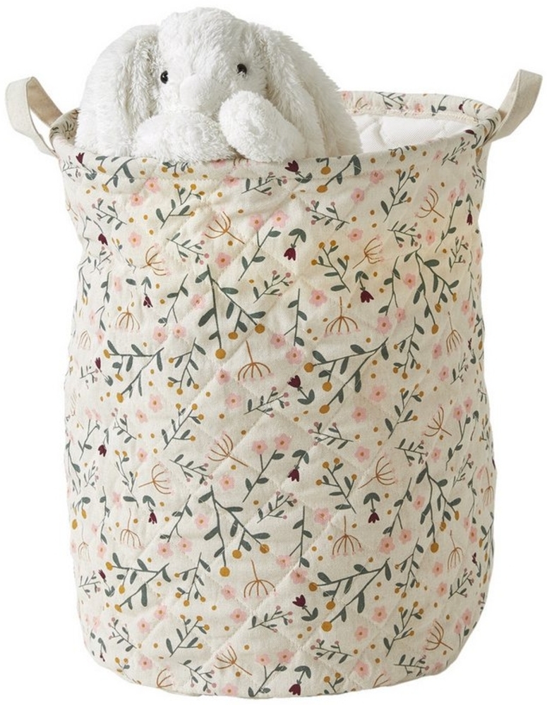 vertbaudet Aufbewahrungskorb Kinderzimmer Aufbewahrungskorb BLUMENZAUBER, Blumenmuster Bild 1