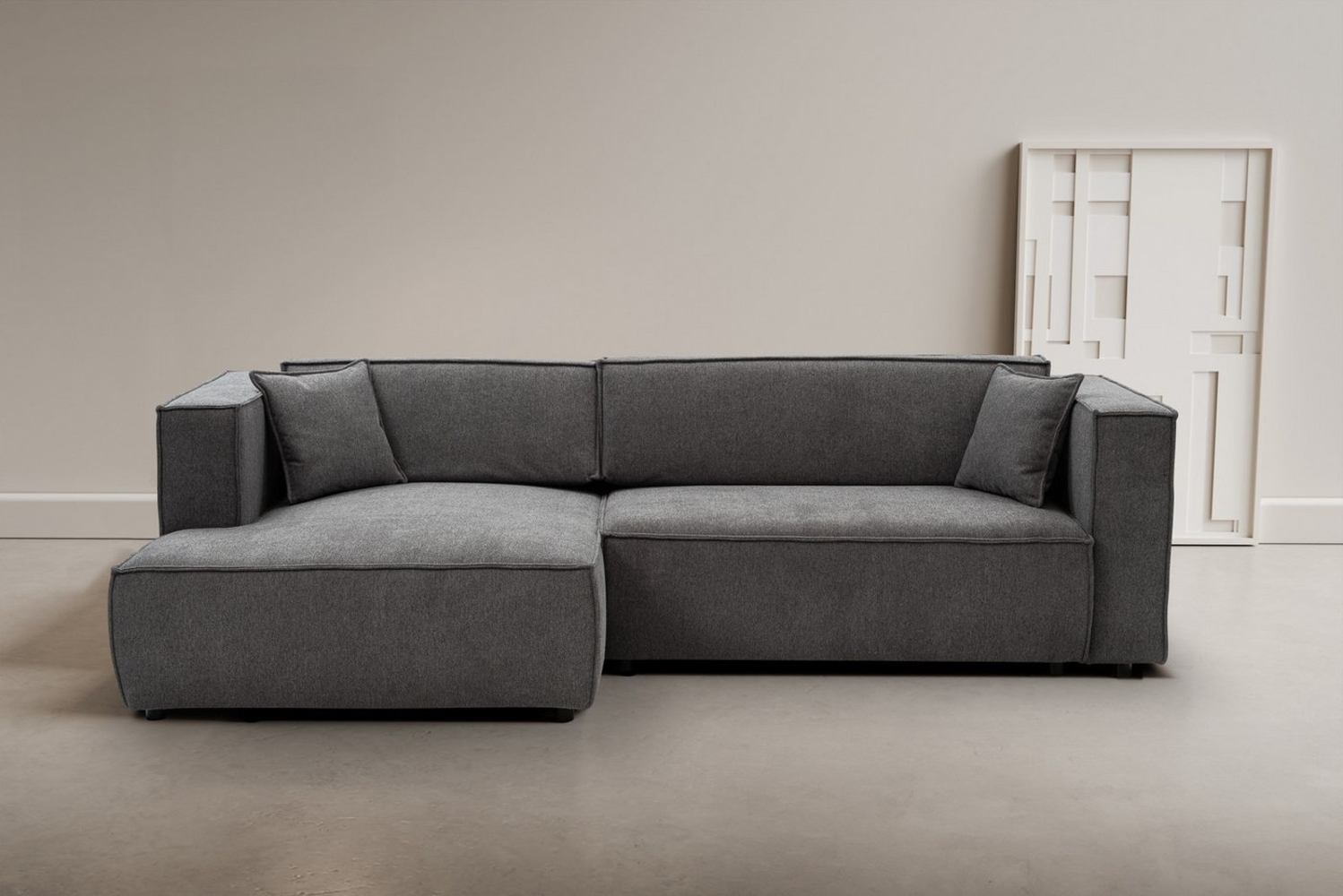 WERK2 Ecksofa Atlanta, Design Ecksofa mit hohem Komfort, Schlaffunktion & Bettkasten Bild 1