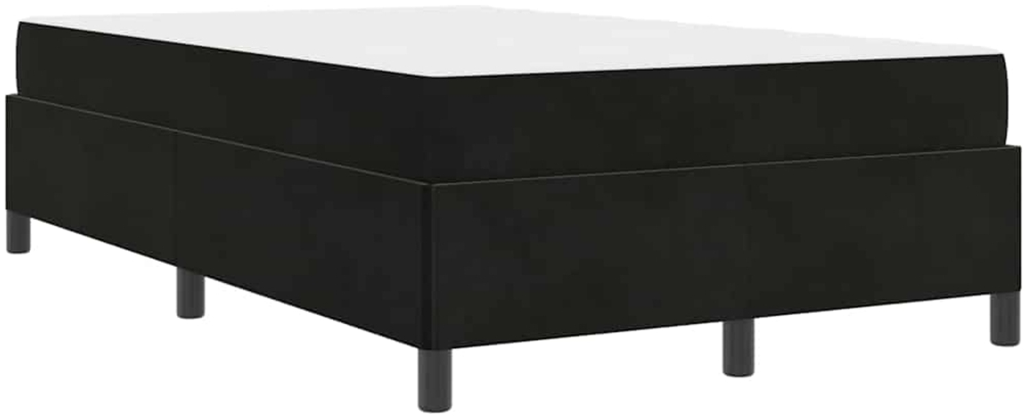 vidaXL Bettrahmen mit Matratze Schwarz 120 x 190 cm Stoff 3399050 Bild 1