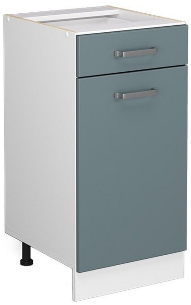 Vicco Küchenunterschrank R-Line, Blau-Grau/Weiß, 40 cm ohne Arbeitsplatte Bild 1