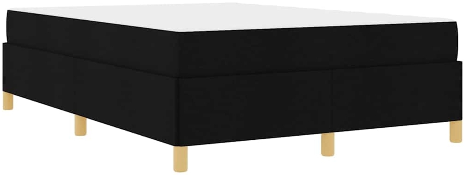 vidaXL Boxspringbett Schwarz und Weiß und Schwarz 160 x 200 cm Stoff 3398950 Bild 1