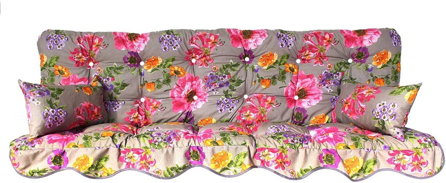 Kühnemuth Auflagekissen Auflagen Set für Hollywoodschaukeln Sitzkissen 180x50 cm Design 922 Bild 1