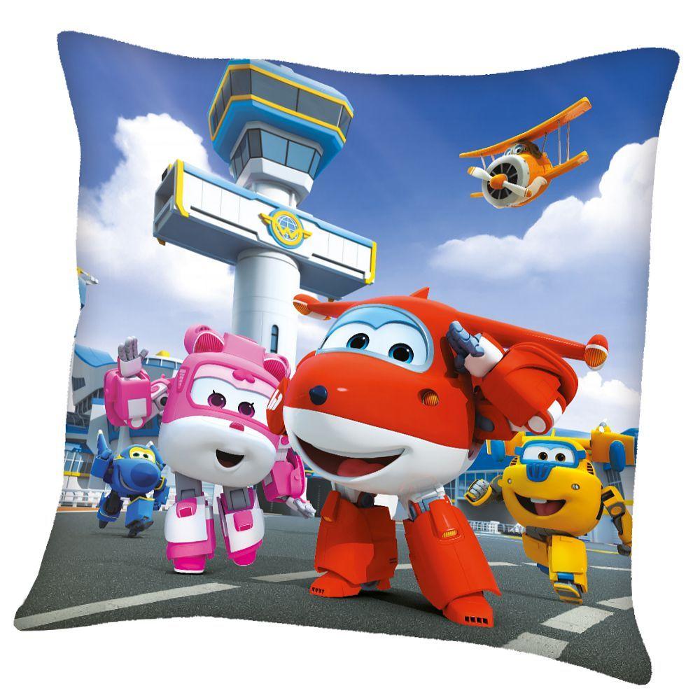 Super Wings Flughafen Kissen 40 x 40 cm Bild 1