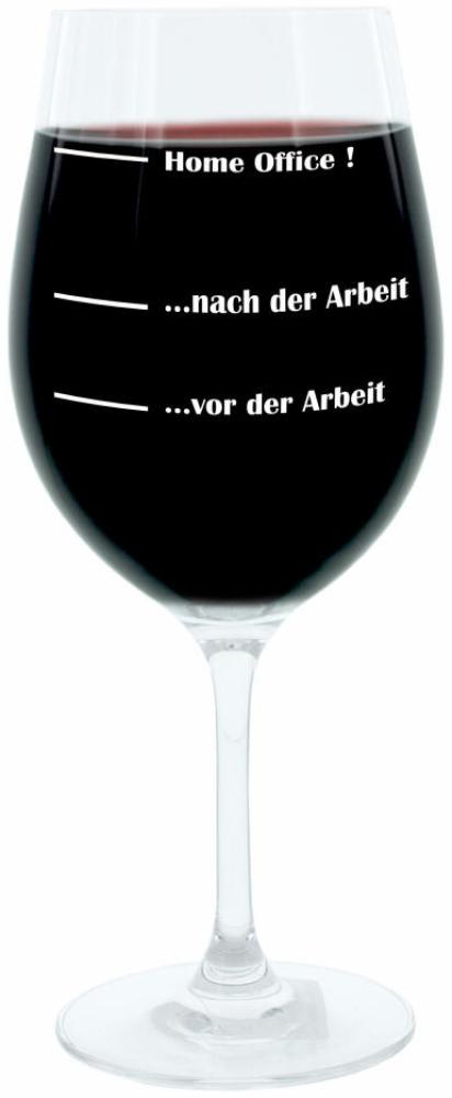 Leonardo Weinglas XL, Home Office, graviertes Stimmungsglas, Mood Wein Glas, 610 ml Bild 1