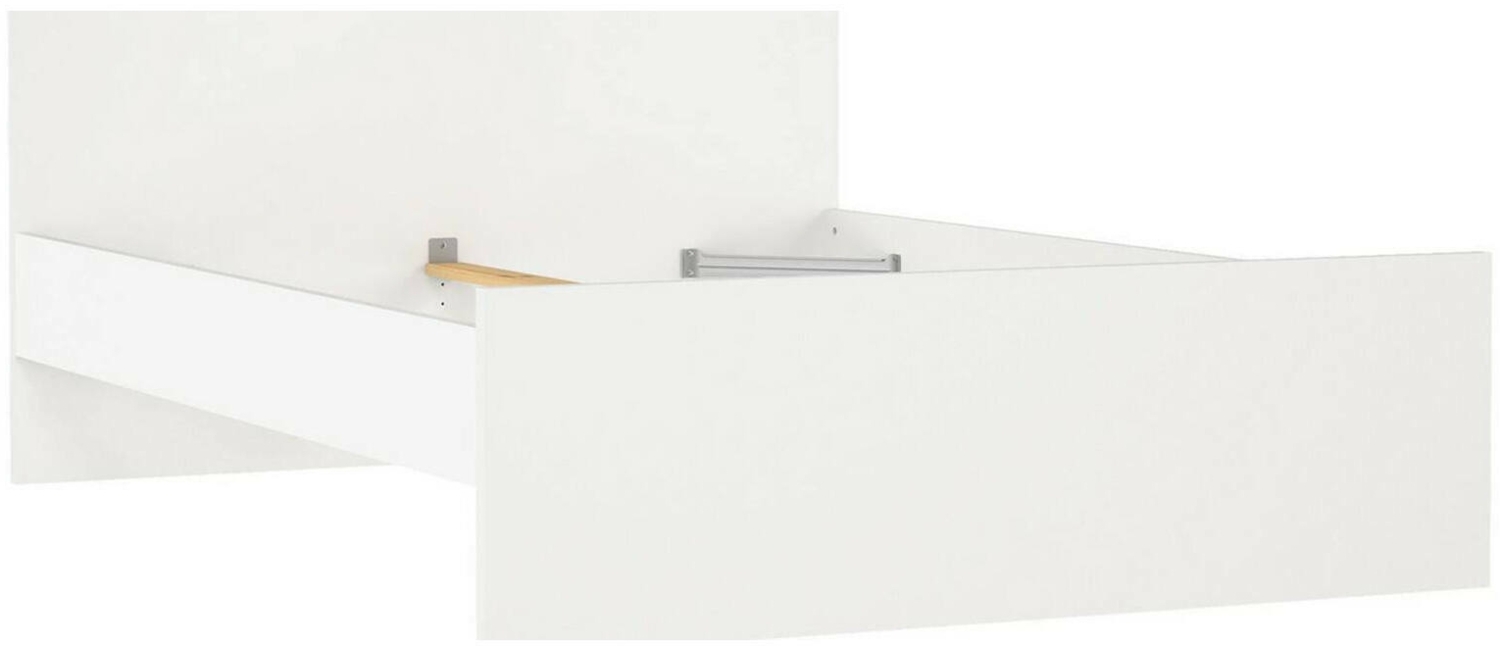 Dmora Doppelbett Gustava, Struktur des Lagerbetts, Sommier mit Abdeckung, Bettrahmen aus Stoff, 197x146 h80 cm, Weiß Bild 1