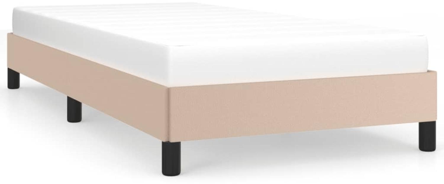 vidaXL Bettgestell Cappuccino-Braun 100x200 cm Kunstleder [346891] Bild 1