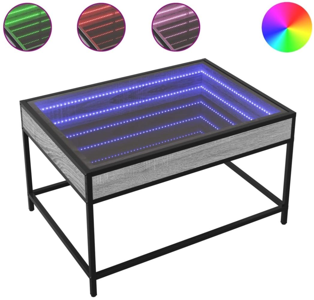 vidaXL Couchtisch mit Infinity-LED Grau Sonoma 70x50x41 cm 847685 Bild 1