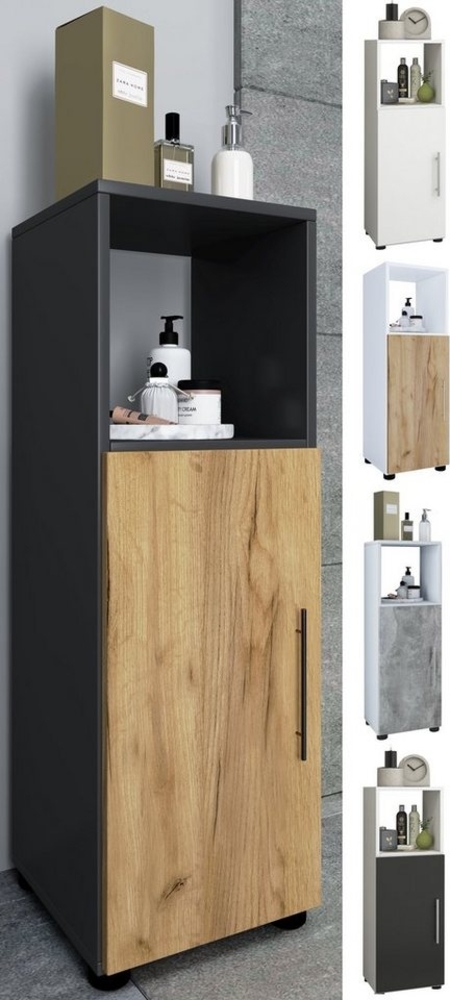 Flandu Badschrank Badmöbel Wandschrank Badezimmer Bad Möbel Schrank Eiche Dekor Bild 1