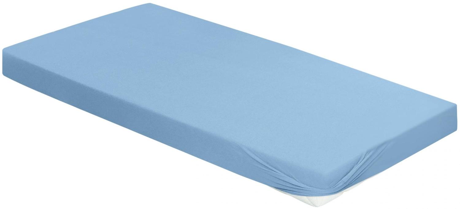 Irisette Mako-Jersey Betttuch Jupiter 0008 dkl-blau 120 x 200 cm 8-20 dkl-blau Bild 1