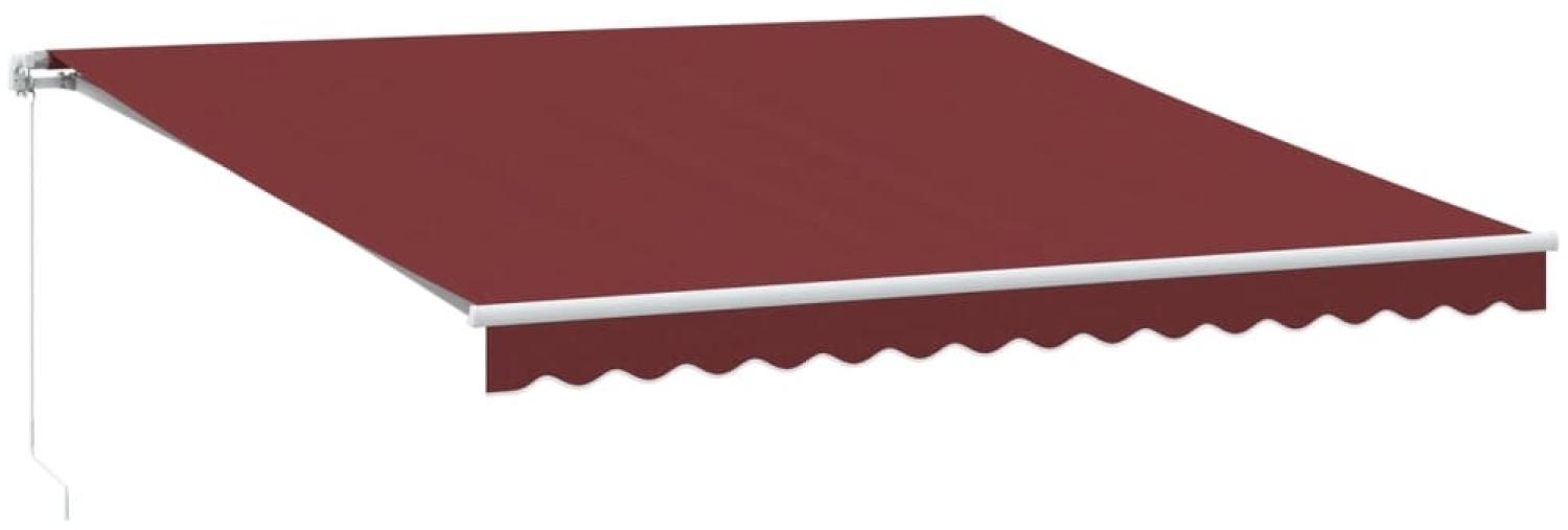vidaXL Markise Manuell Weinrot 400x300 cm 3215225 Bild 1