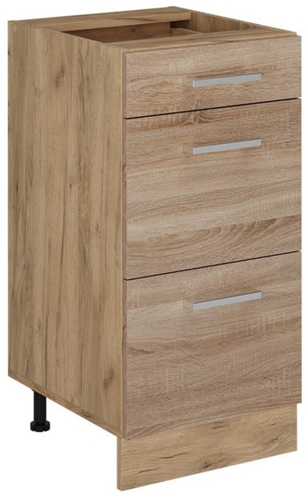 Küchenunterschrank R-Line Sonoma 40 cm mit Schubladen, ohne Arbeitsplatte Vicco Bild 1