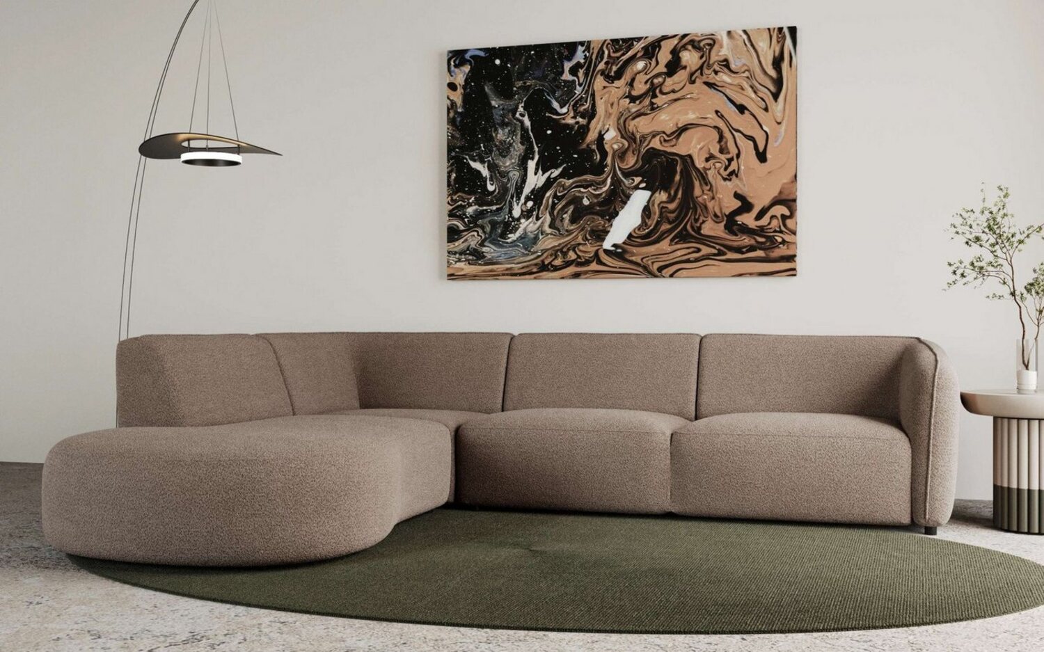 andas Ecksofa Ostrup, schlichtes modernes Design, in verschiedenen Farben Bild 1