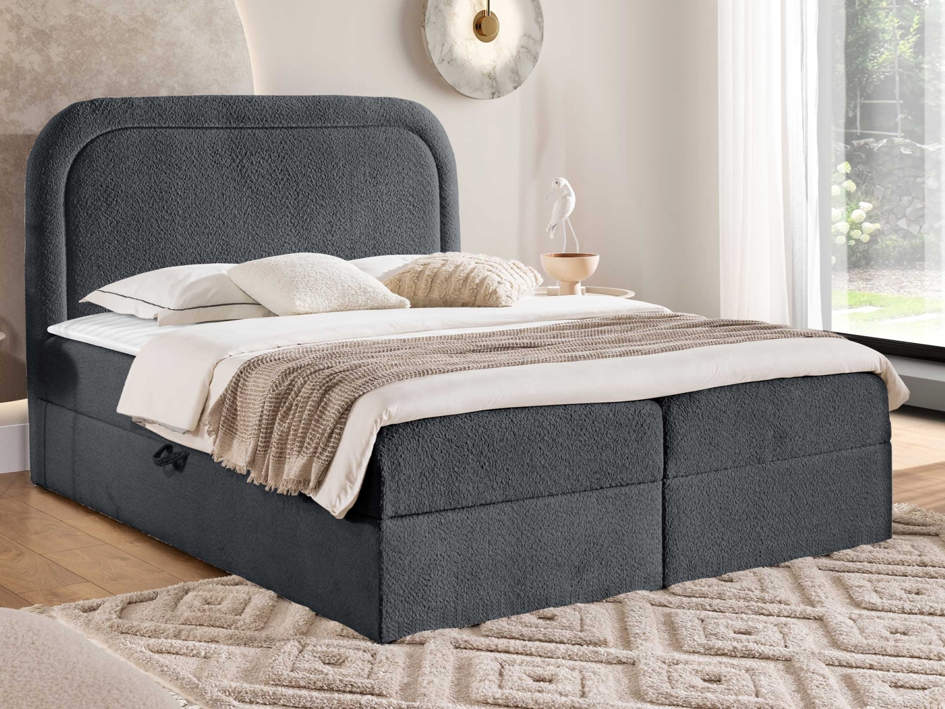 Boxspringbett Busnik (Farbe: Coral 80, Größe: 180 x 200) Bild 1