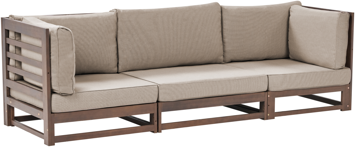 Gartensofa TRANI FSC® zertifiziertes Akazienholz Dunkler Holzfarbton Bild 1