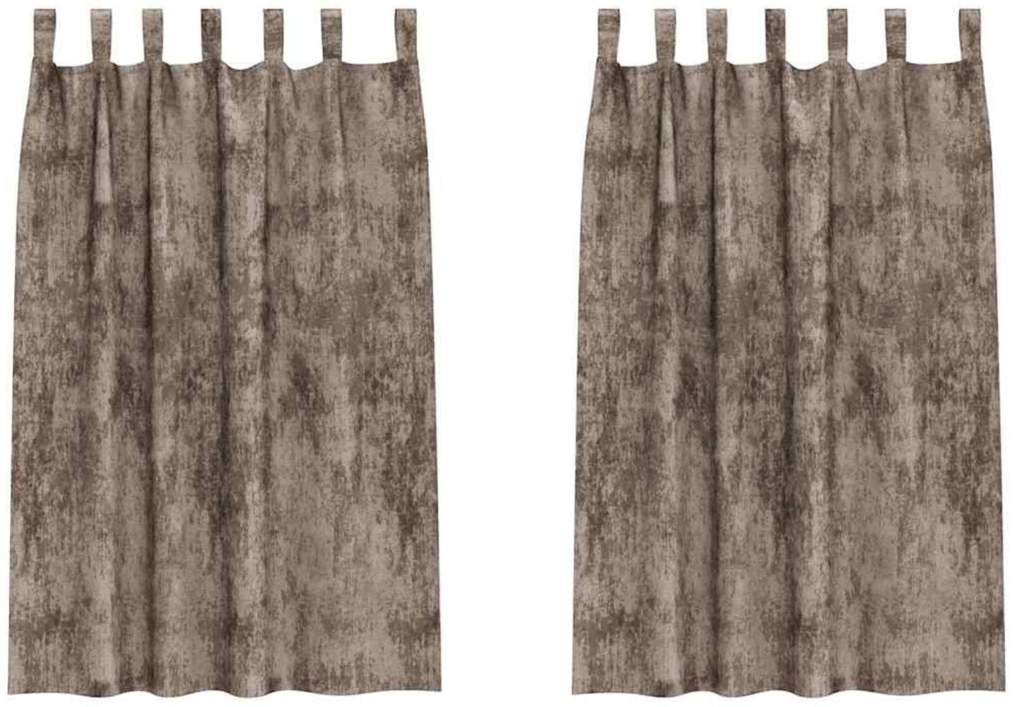 vidaXL Samtvorhänge mit Vorhängen 2 pcs Cappuccino 175 x 140 cm Samt 4107739 Bild 1