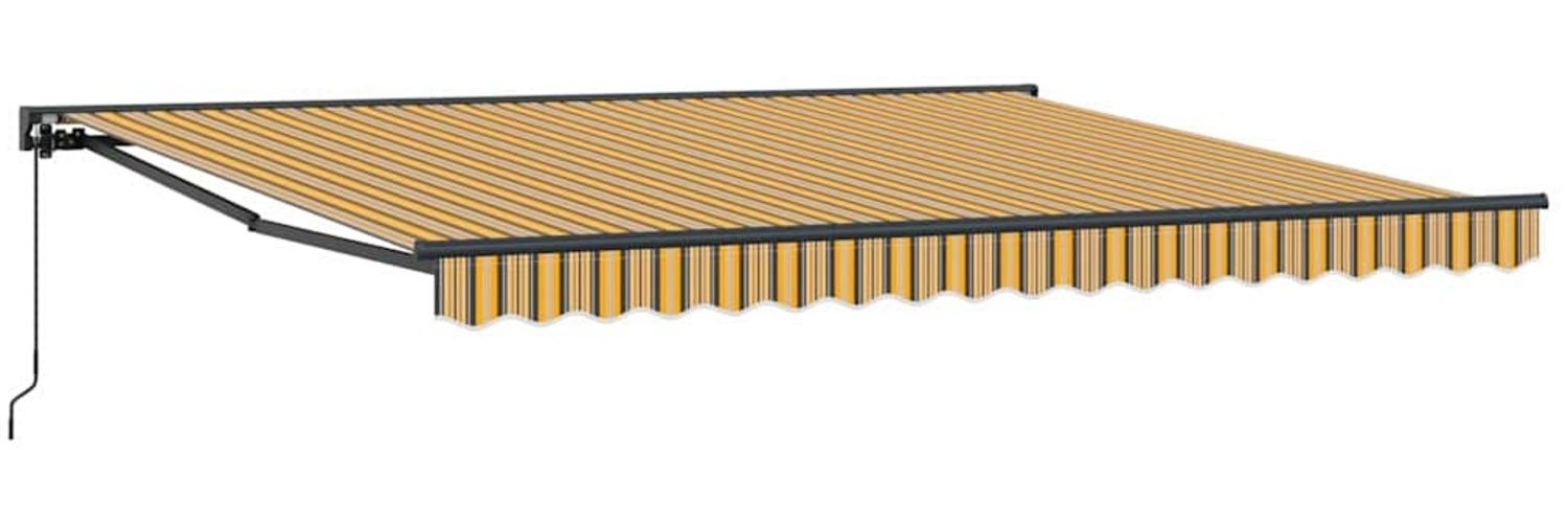 vidaXL Einziehbare Markise Bunt gestreift 400x300 cm Stoff 3330589 Bild 1