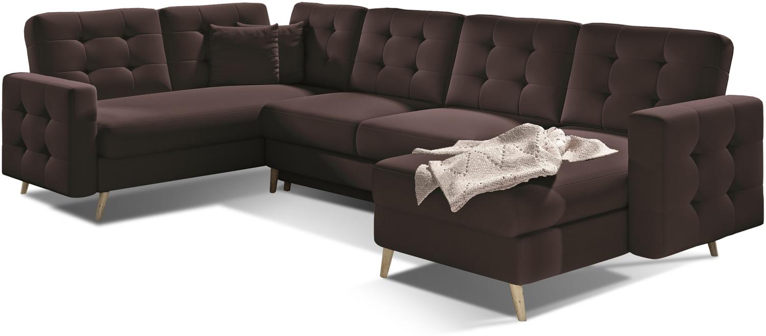 Asgard U, Ecksofa, Eckcouch, Braun Bild 1