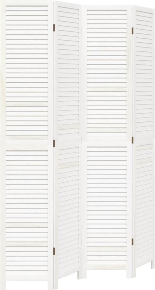 vidaXL 4-tlg. Raumteiler Weiß Massivholz Paulownia 358836 Bild 1