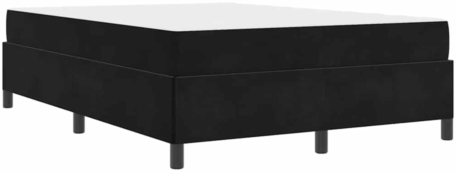 vidaXL Bettrahmen mit Matratze Schwarz 140 x 200 cm Stoff 3399068 Bild 1