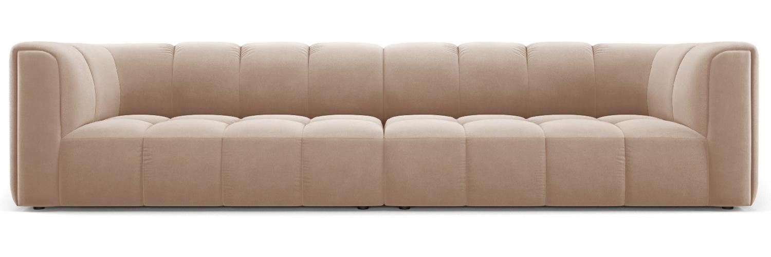 Micadoni Modulares Sofa Serena 4-Sitzer Samtstoff Beige Bild 1