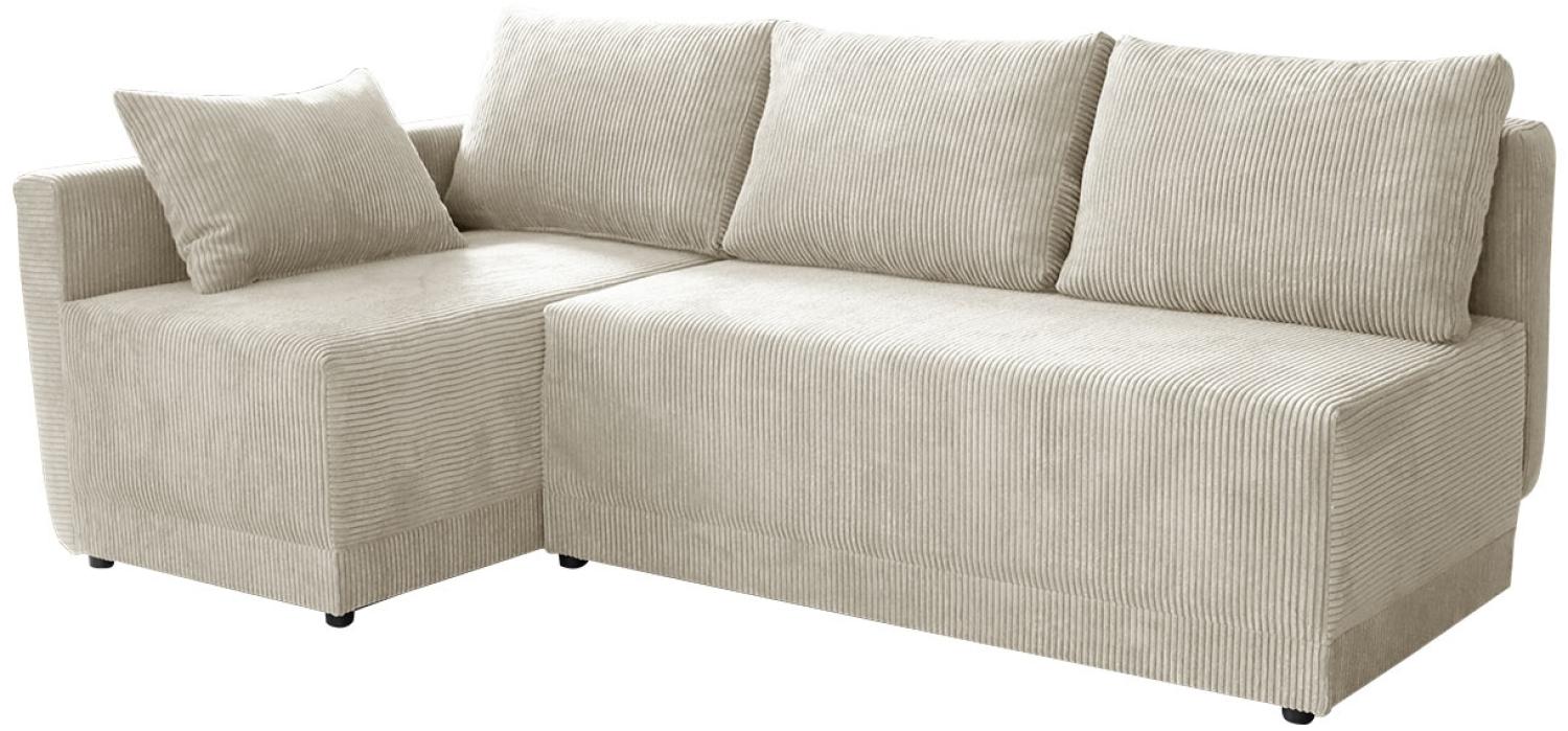 Ecksofa 'Zeles' Cord beige Links Bild 1