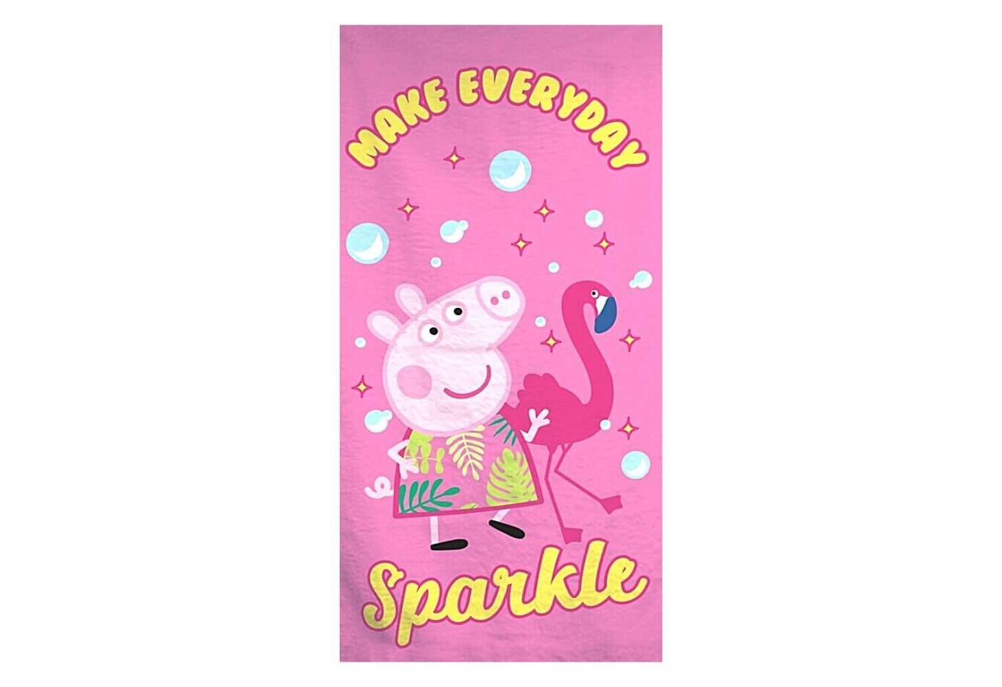 Peppa Pig Badetuch MAKE EVERYDAY SPARKLE - Peppa Wutz, Mikrofaser, Kinder Strandtuch 70 x 140 cm Bild 1