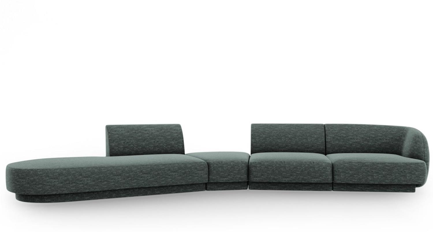 Micadoni Modulares Sofa Miley 5-Sitzer Links Chenille Petrol Bild 1