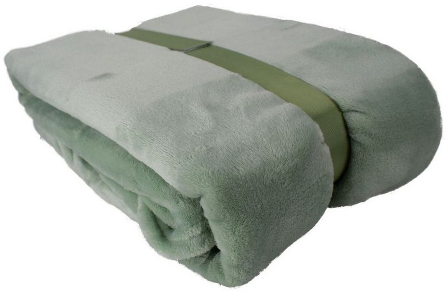 XXL Flanell Kuscheldecke 180 x 220 cm Wohndecke 260g/m² wärmespeichernd mintgrün Bild 1