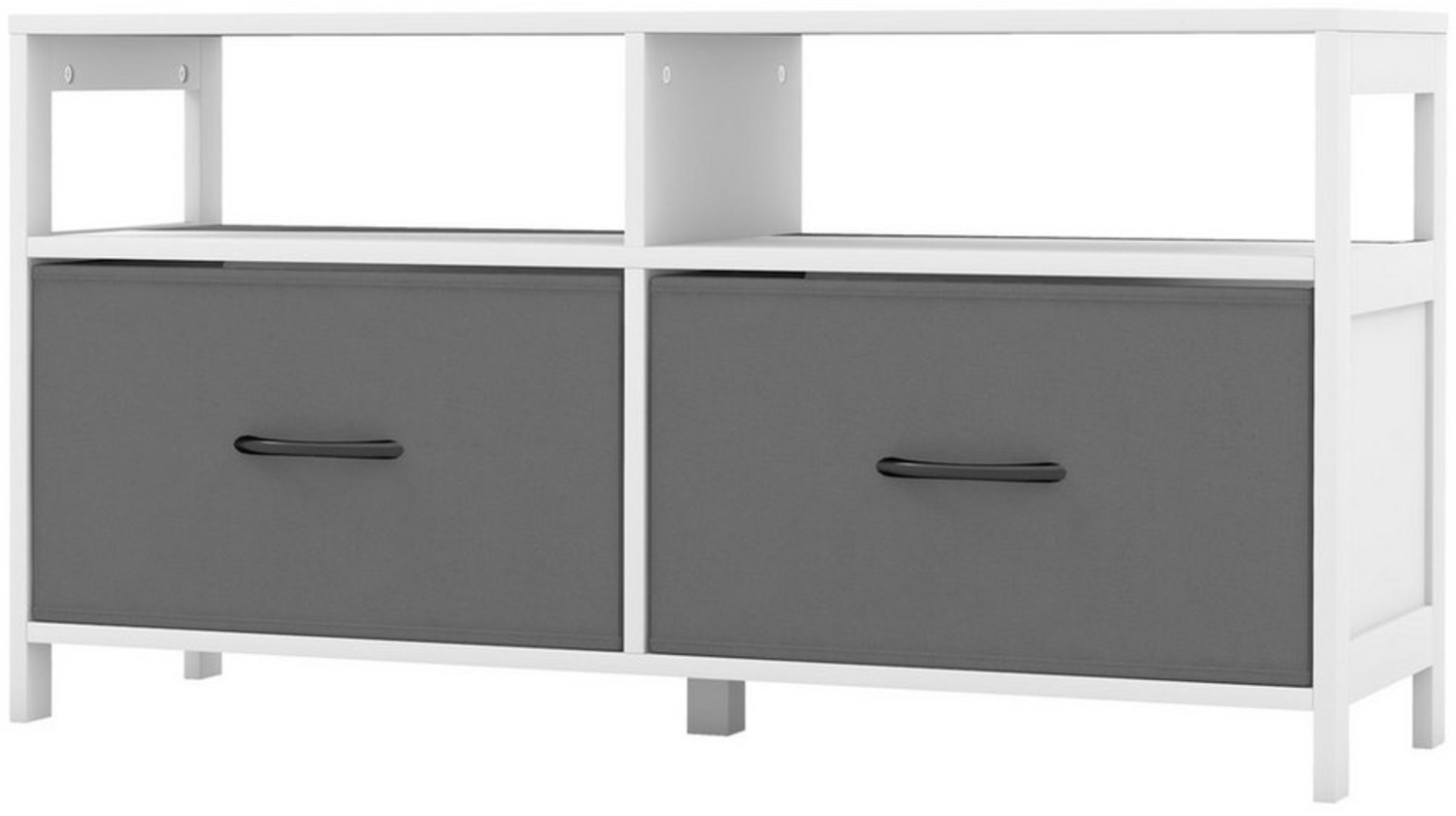 COSTWAY Sideboard, mit 2 klappbaren Schubladen & Regal, Holz, 100 x 30 x 53 cm Bild 1