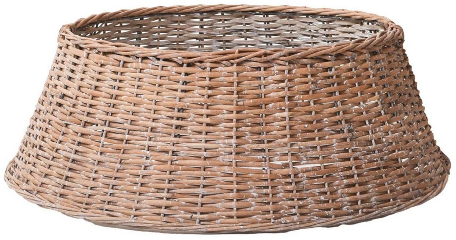 VIVANNO Weihnachtsbaumdecke Tannenbaumabdeckung Tannenbaumverkleidung rattan OSLONA beige natur Bild 1