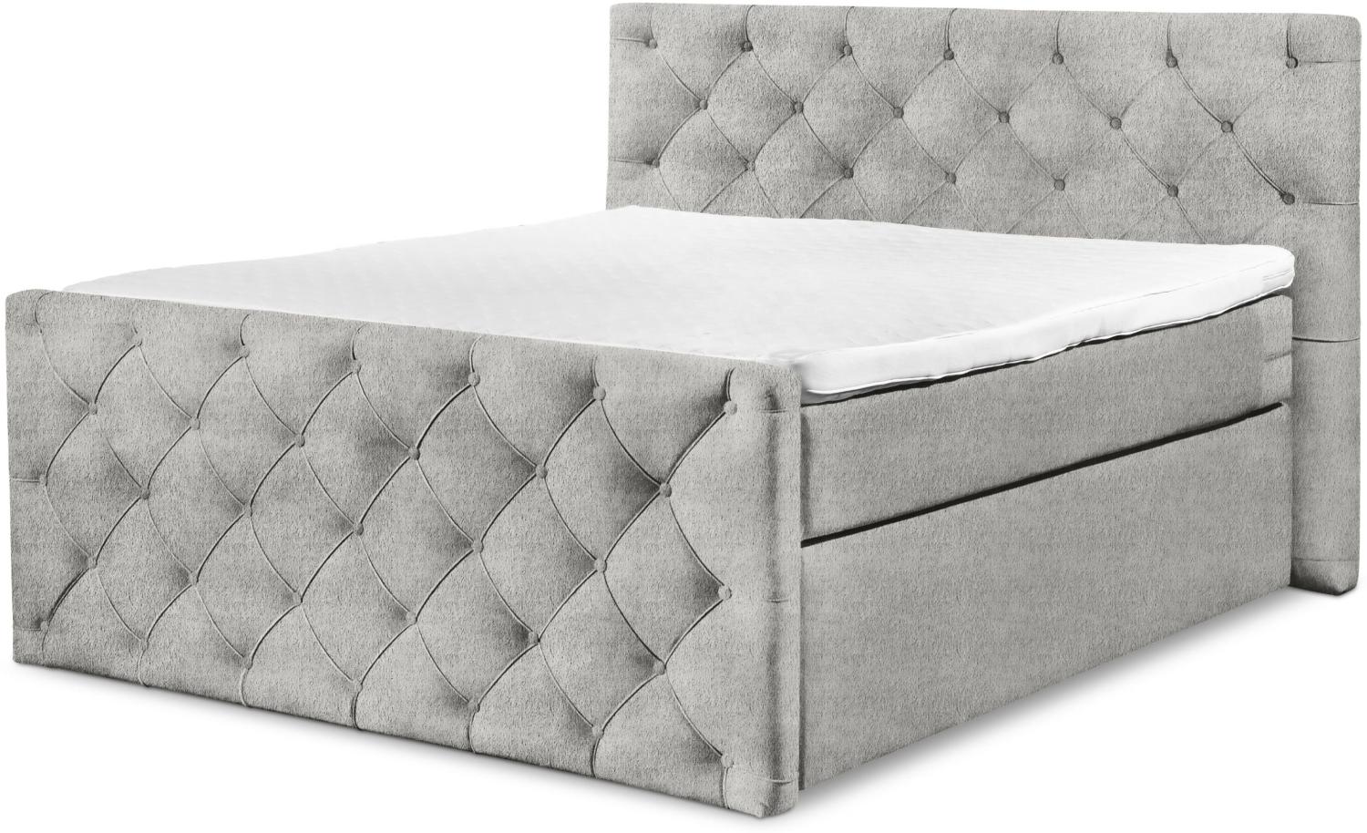 Boxspringbett SANSIBAR ITZEHOE LF 180x200 cm silber Box-Spring-Bett Doppelbett Bild 1