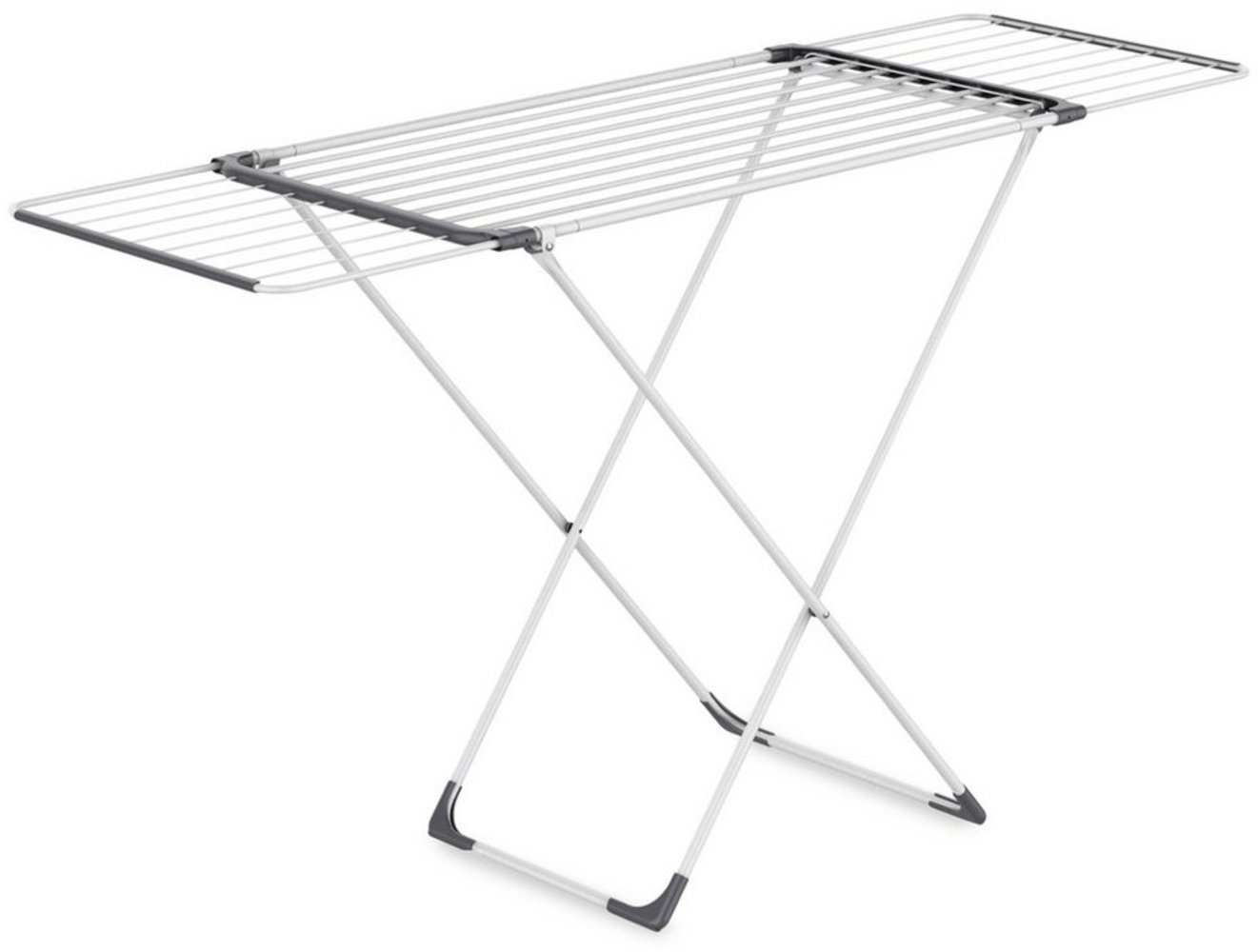 Spetebo Wäscheständer Wäscheständer ausziehbar weiß 18 m Trockenlänge - 108-178 cm, platzsparend zusammenklappbar Bild 1