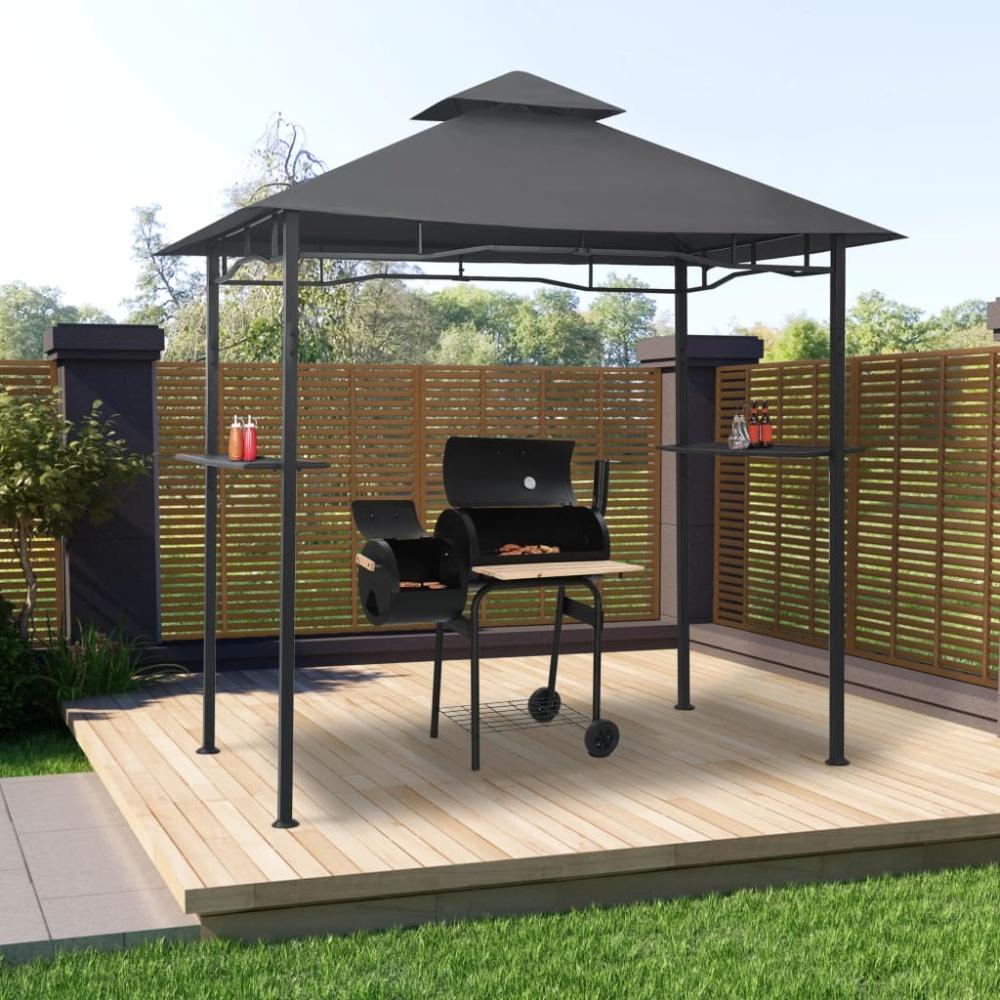 vidaXL BBQ-Pavillon 240x150x255 cm Anthrazit Stahl 48602 Bild 1