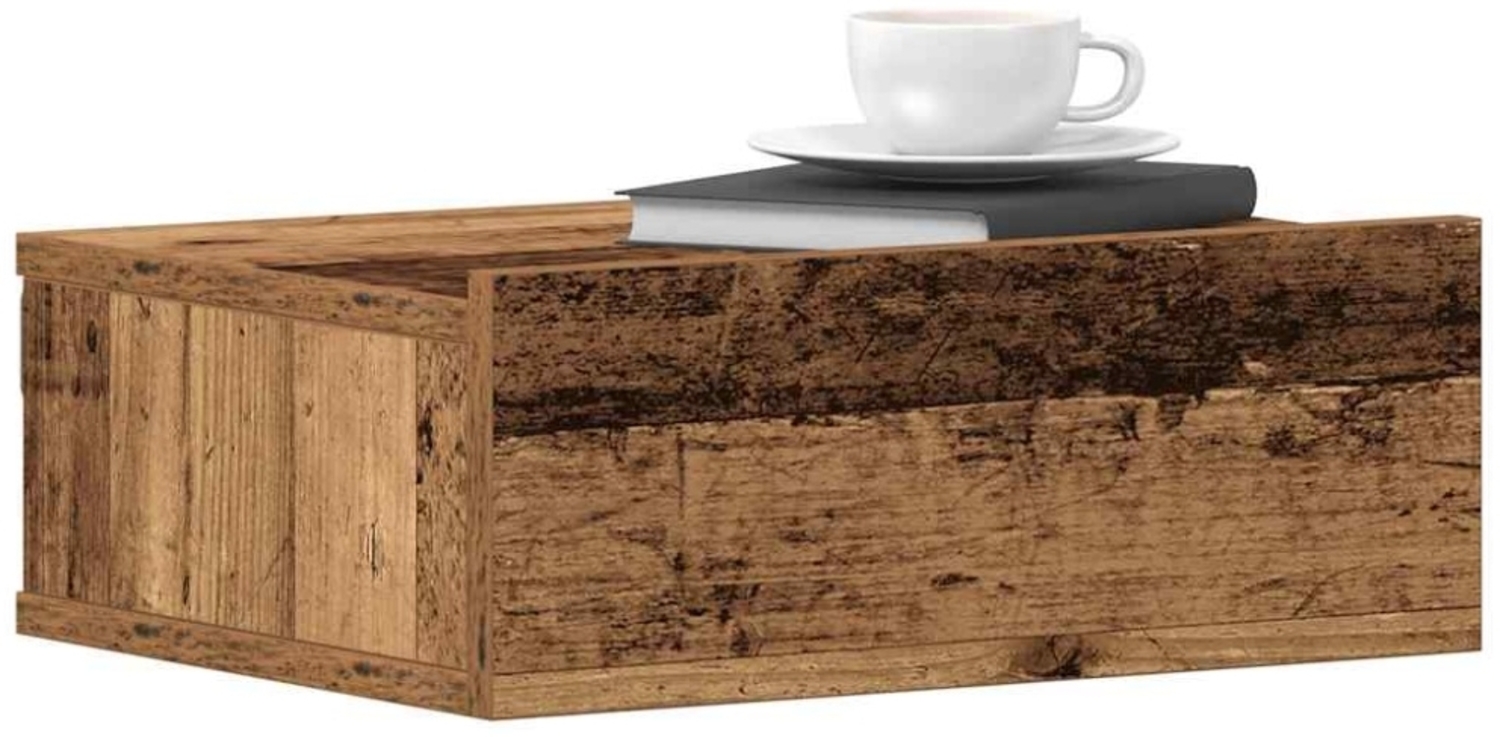 vidaXL Hängender Nachttisch Altholz-Optik 40x32x15 cm Holzwerkstoff 861119 Bild 1