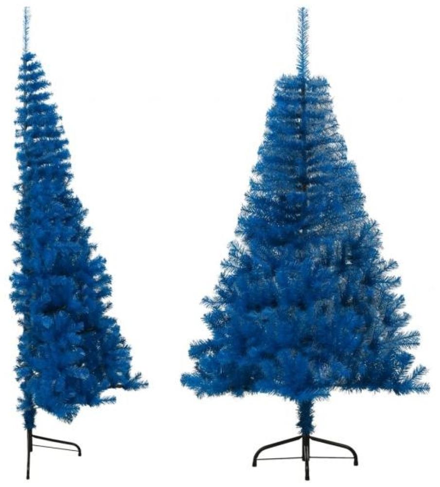 vidaXL Künstlicher Halb-Weihnachtsbaum mit Ständer Blau 150 cm PVC 344681 Bild 1