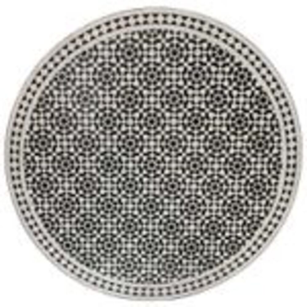 Mosaiktisch D120 schwarz weiß glasiert Bild 1