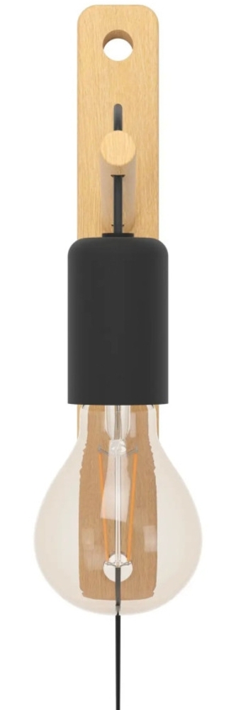 Eglo Wandleuchte Pockley E27 nickel-matt, chrom, Stahl Bild 1