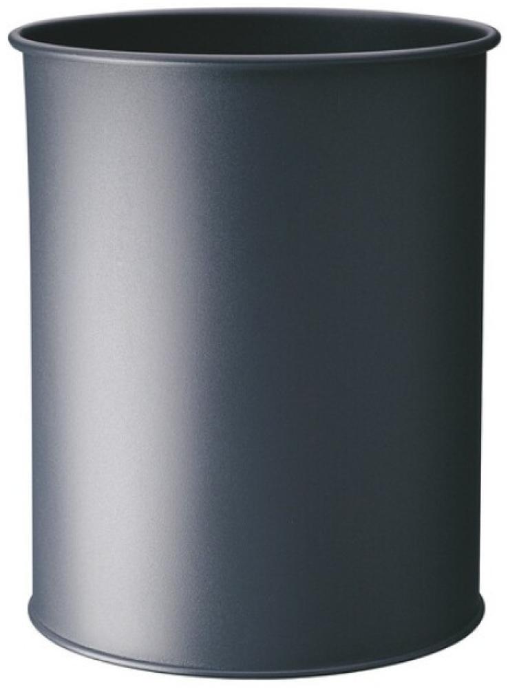 DURABLE Papierkorb Metall rund 15 Liter Metallic silber (330123) Bild 1