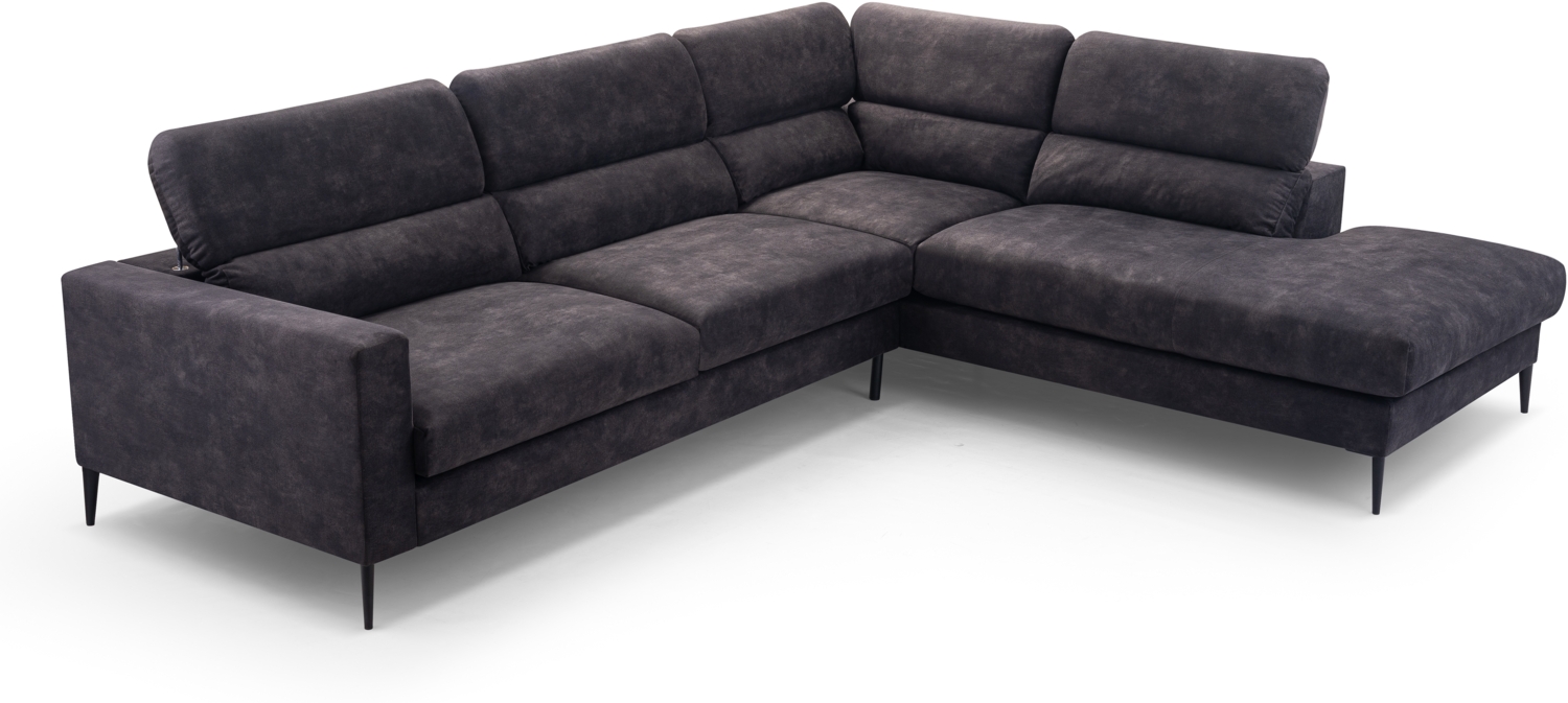AX LIVING Sofa Dunkelgrau Jolandi Couch L Form Ecksofa 300 cm breit R Bild 1