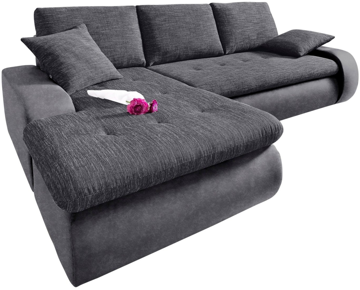TRENDMANUFAKTUR Ecksofa Indie, modern und bequem, Materialmix, OTTOs Choice, L-Form, wahlweise XL oder XXL Bild 1