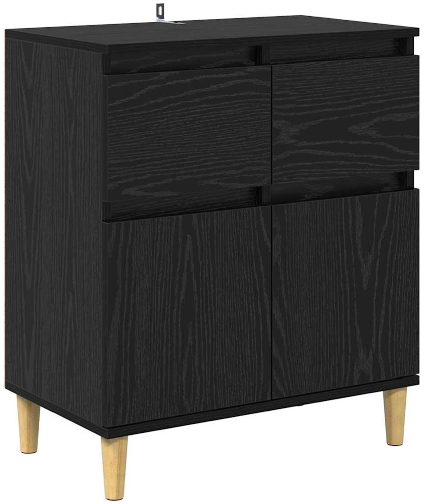vidaXL Sideboard Schwarz Eichen-Optik 60 x 35 x 70 cm Holzwerkstoff 881211 Bild 1