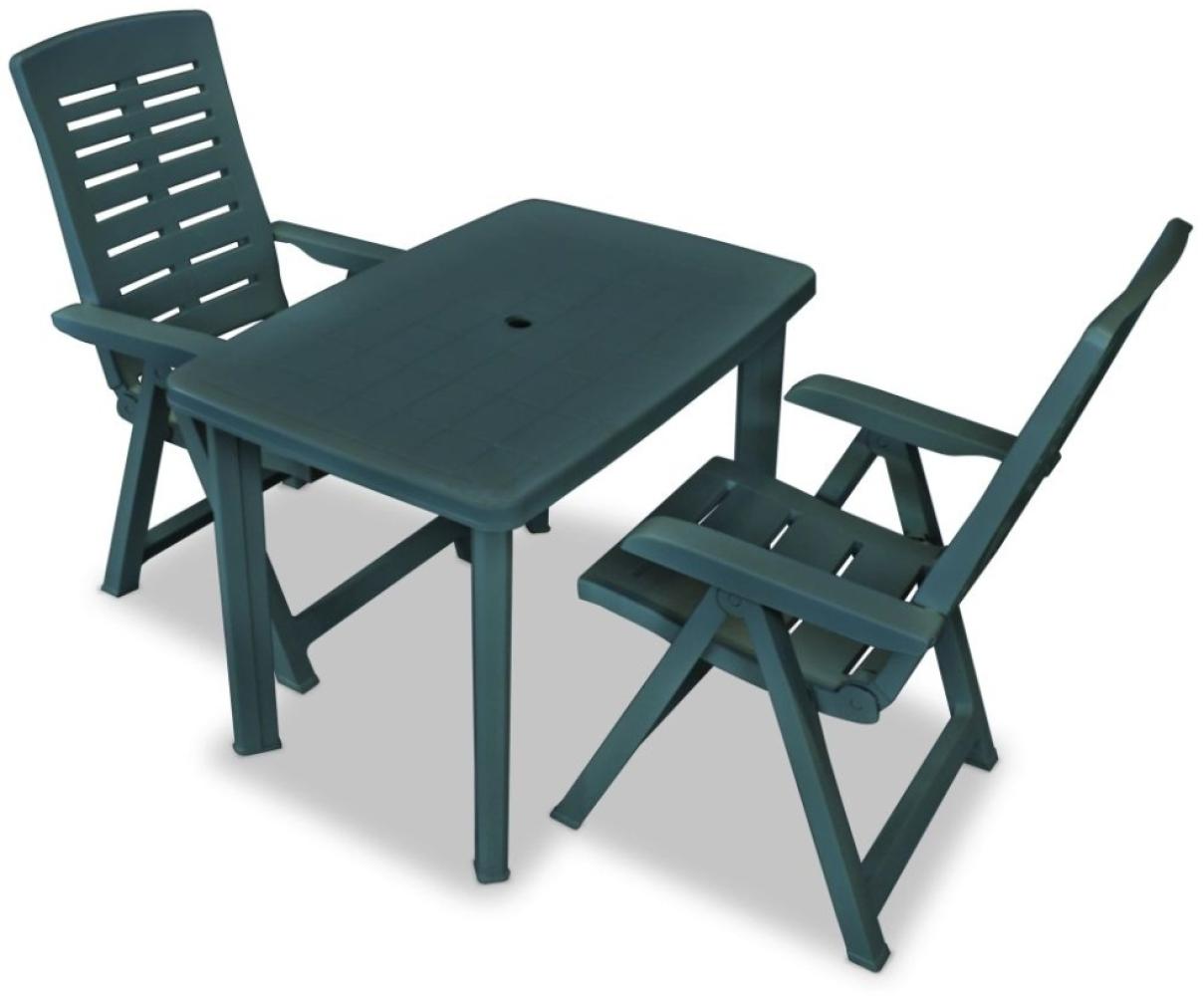 vidaXL 3-tlg. Bistro-Set Kunststoff Grün 275078 Bild 1