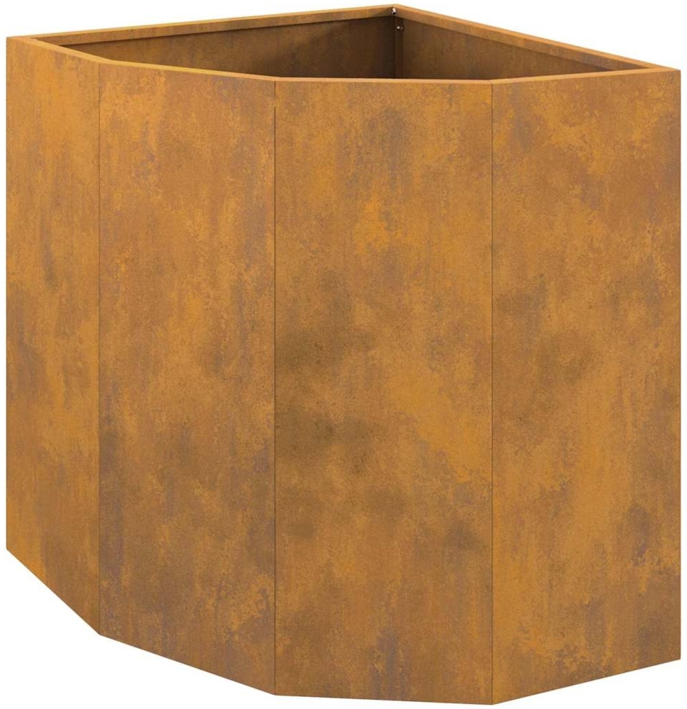 vidaXL Eckpflanzer Rostig 45 x 45 x 50 cm Wetterfeststahl 883674 Bild 1