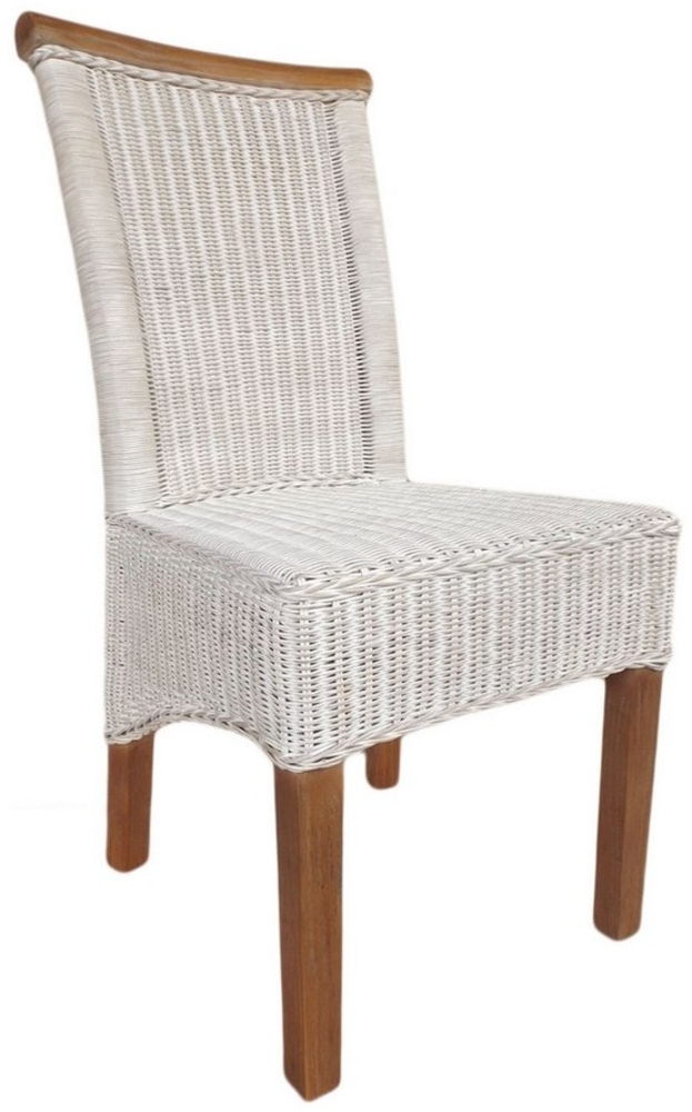 Amagohome Rattanstuhl Esszimmer Stuhl Rattanstuhl Esstisch Stuhl weiß Perth Rattan natur Kor Bild 1