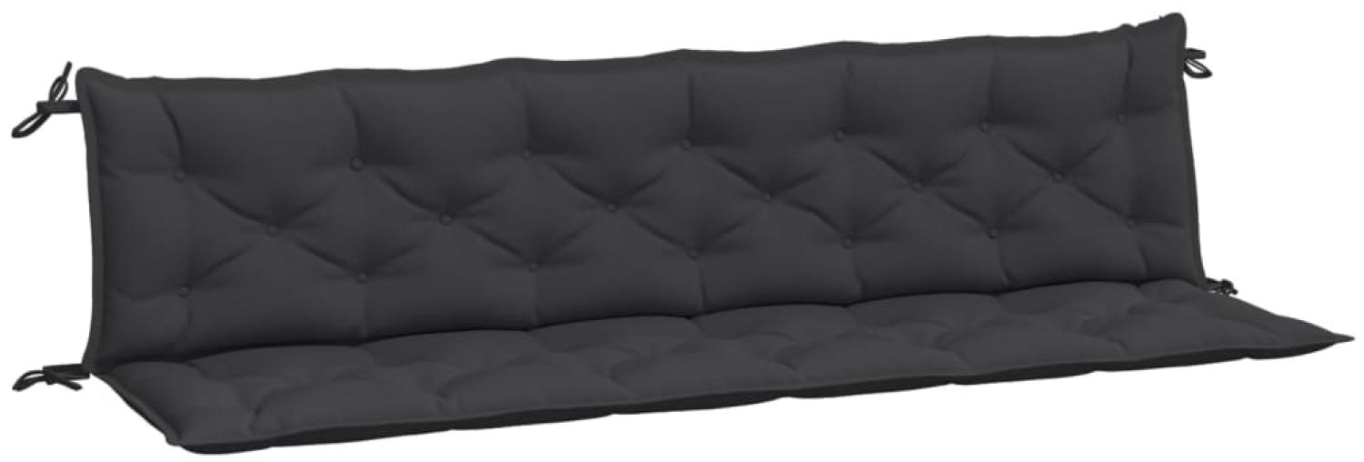 vidaXL Gartenbank-Auflagen 2 Stk. Schwarz 200x50x7 cm Oxford-Gewebe 361742 Bild 1