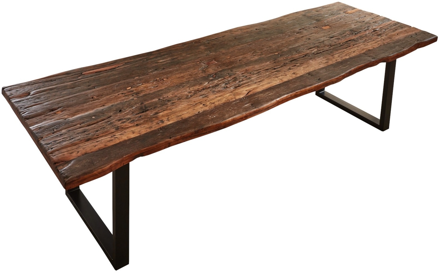 Baumkantentisch Rough Wood Platte 300 cm U-Gestell schwarz Ramon 76629728 Bild 1