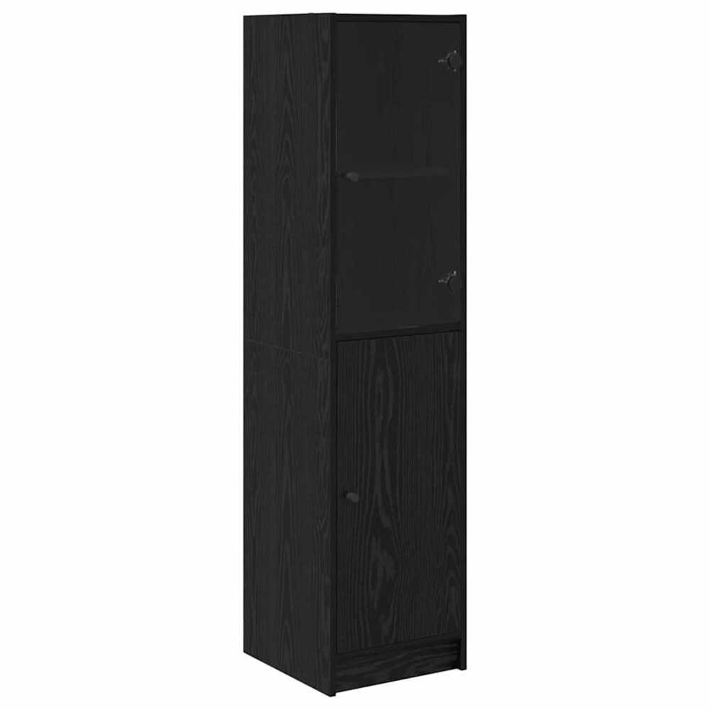 vidaXL Highboard Schwarz Eichen-Optik 35 x 37 x 142 cm Holzwerkstoff 882906 Bild 1
