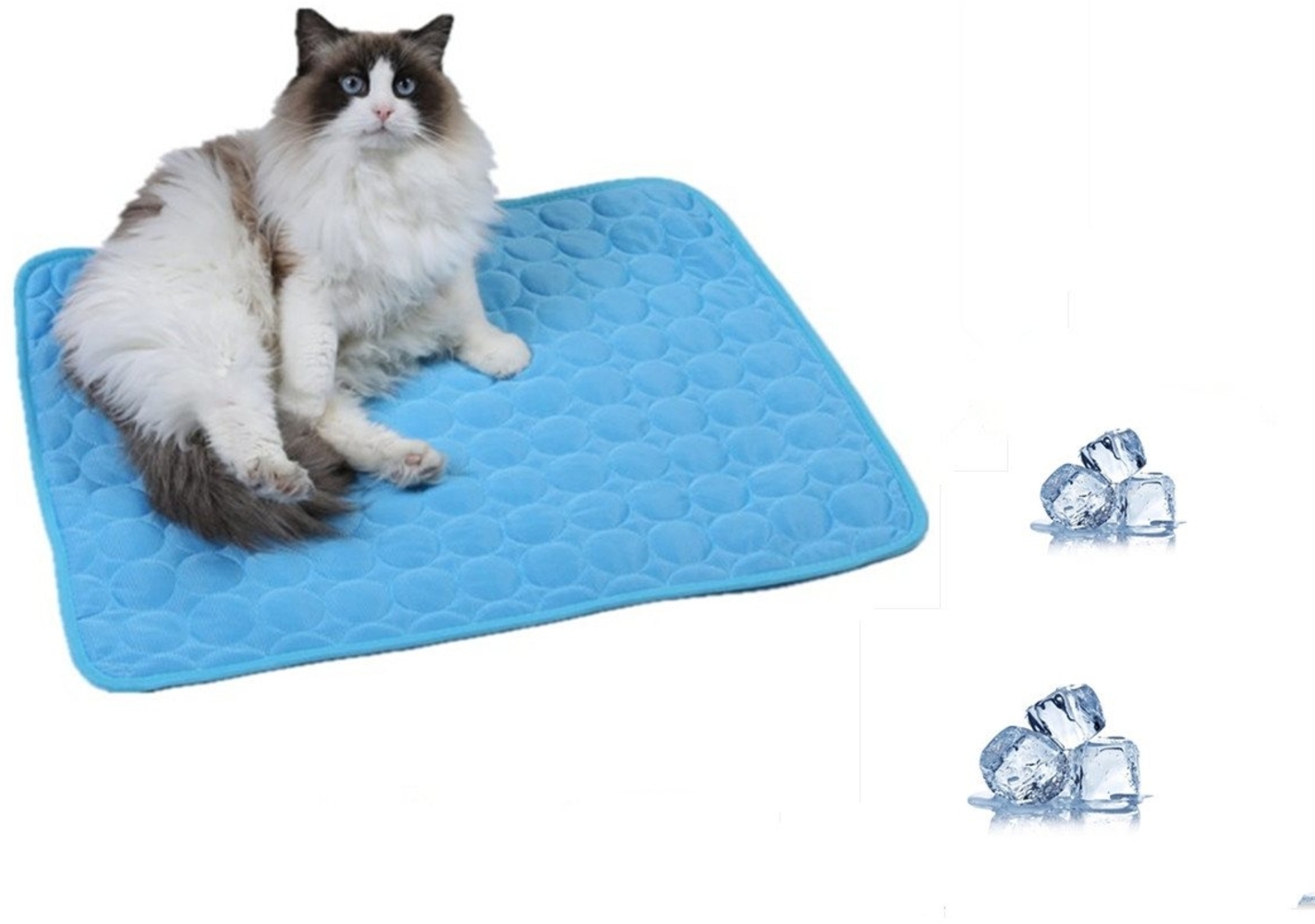 XDeer Tierbett 2 Stück Kühlmatte für Hunde,Kühldecke für Hunde, Selbstkenühlde Matte, für Haustiere, Sommer Kühlkissen für Kätzchen Bild 1