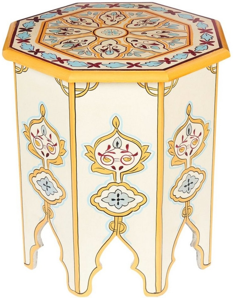 Marrakesch Orient & Mediterran Interior Beistelltisch Orientalischer Beistelltisch Gargar, Blumenhocker, Hocker, Handarbeit Bild 1