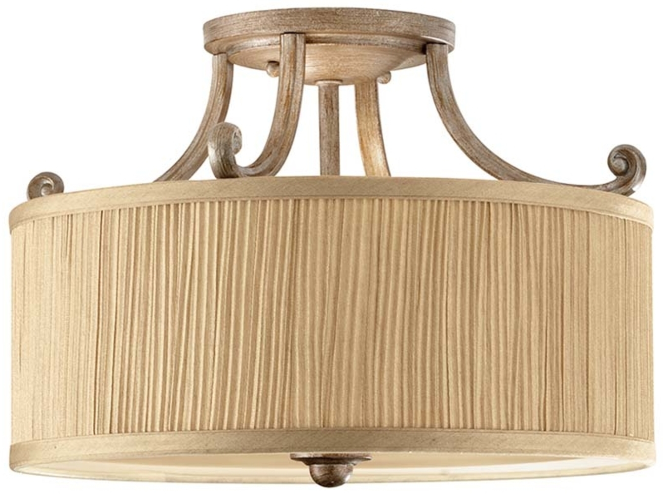 Elstead Lighting Abbey 3-Light Deckenleuchte Beige 3-flammig E27 Bild 1